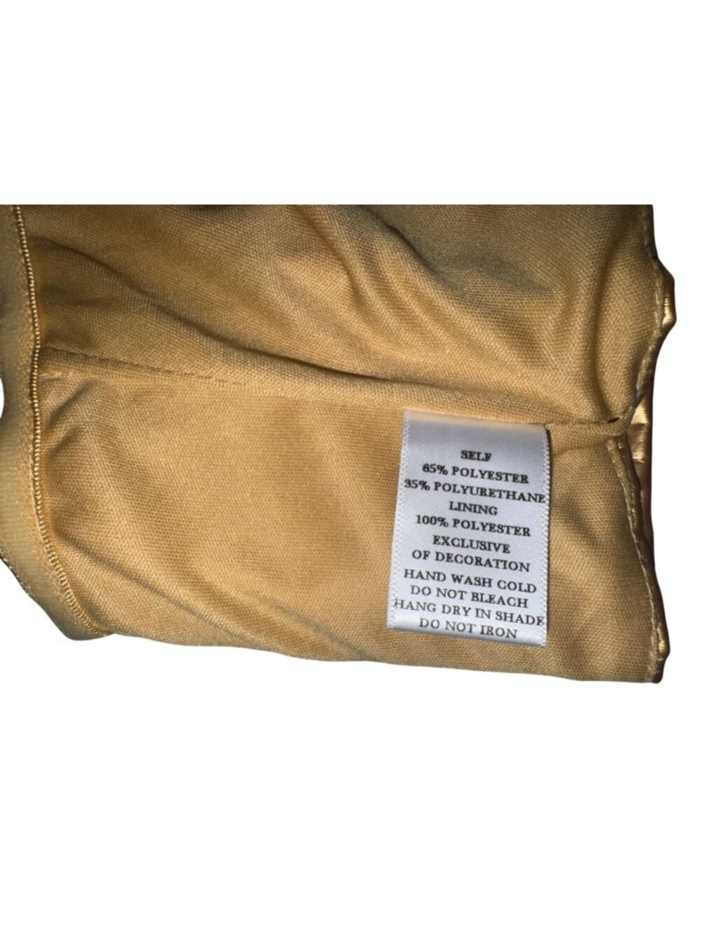 Rose Velvet Metallic Gold Strapless Crop Top Small New With Tags - Picture 5 of 8